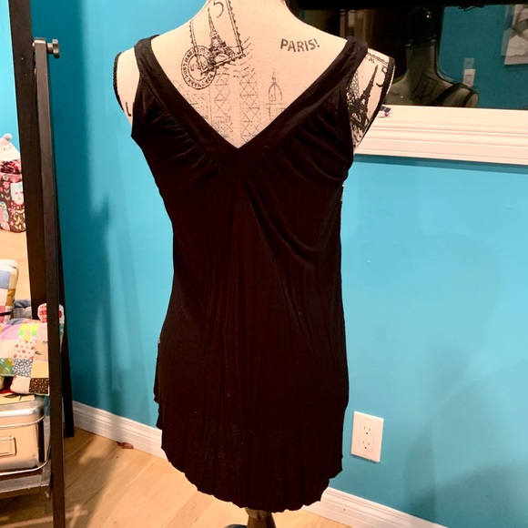 Black sparkly long top - Picture 2 of 2